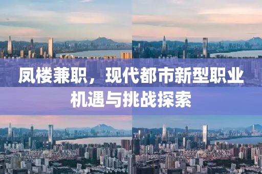 凤楼兼职，现代都市新型职业机遇与挑战探索